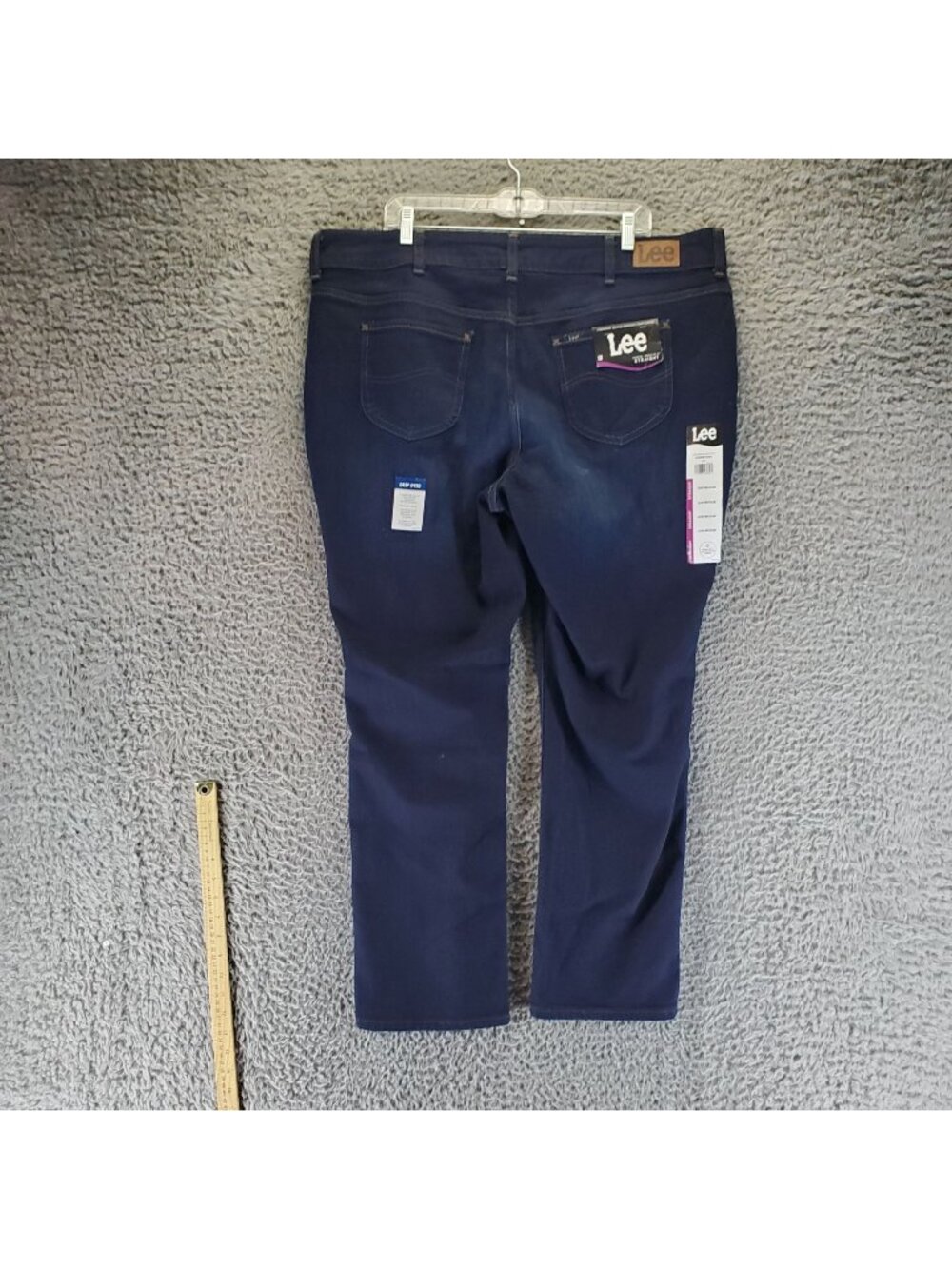Lee Jeans Womens Size 22W Dark Blue Straight Leg Regular Fit Stretch *NWT*